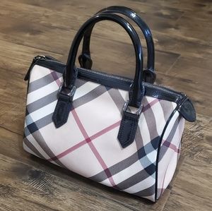 Burberry Supernova Check Satchel Bag Auth